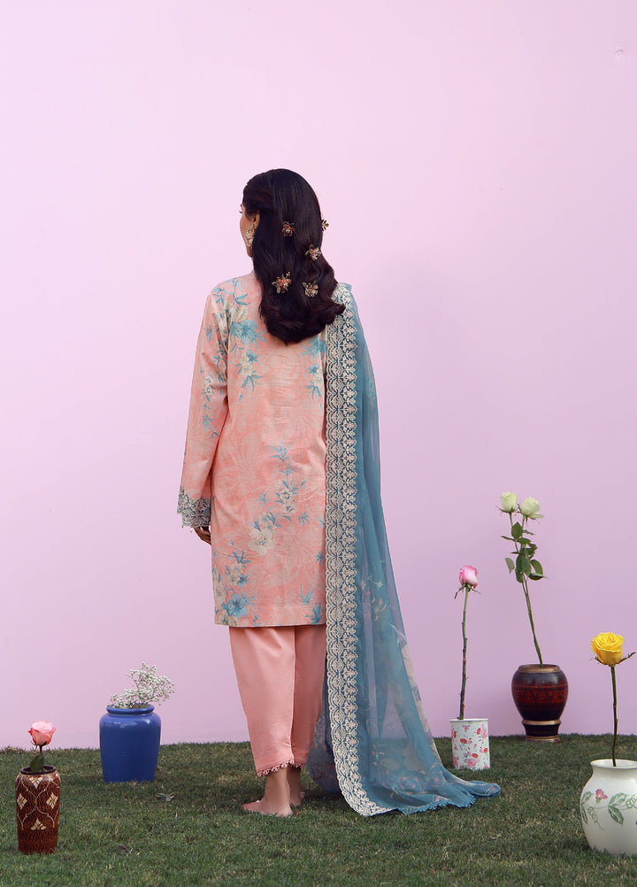 Mirha by Sahar Unstitched Embroidered Lawn 3 Piece Suit SS1-26-39 Blush Azure - Summer Collection