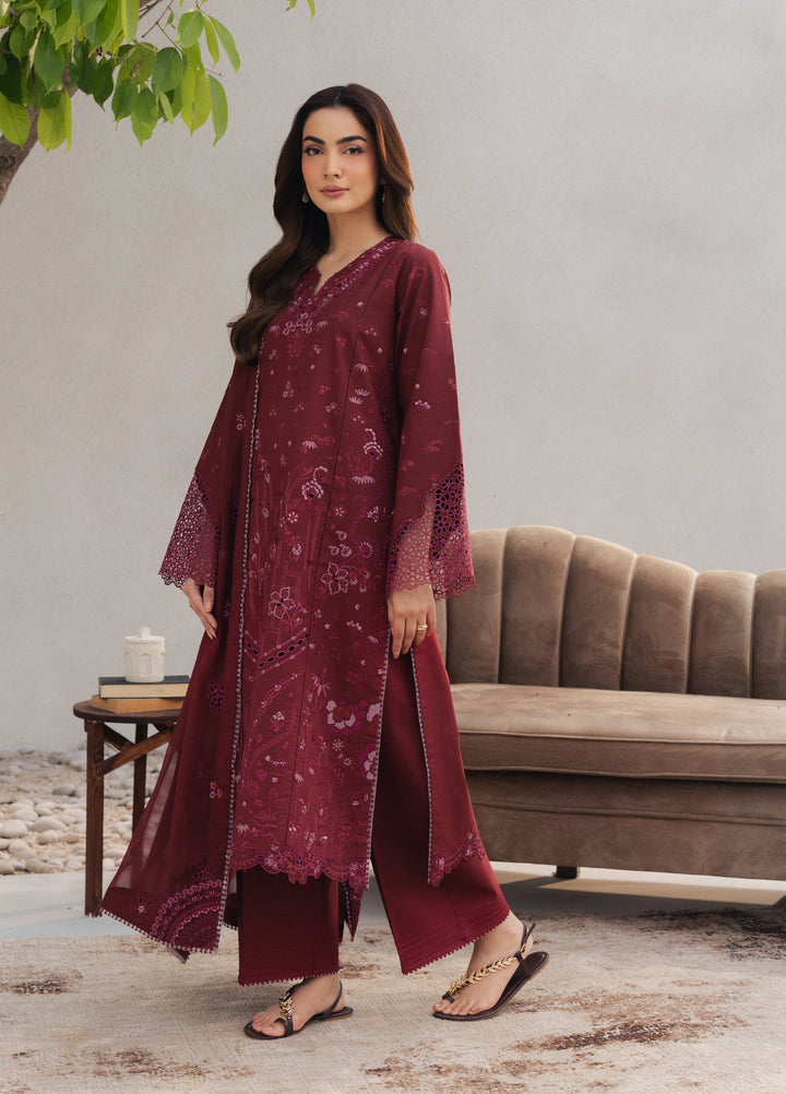 Eclat Premium by Seran Unstitched Embroidered Lawn 3 Piece Suit SN26ULE Amoire D-04 - Summer Collection
