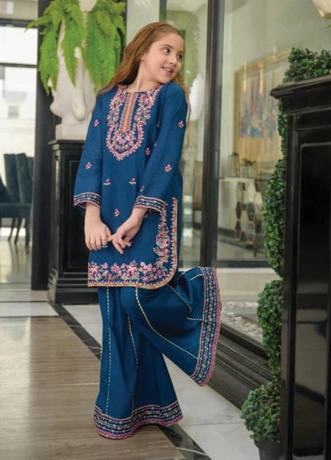Fresh Birds Kids RTW Embroidered Lawn 2 Piece Suit Mahnoor-FB-01 - Casual Collection
