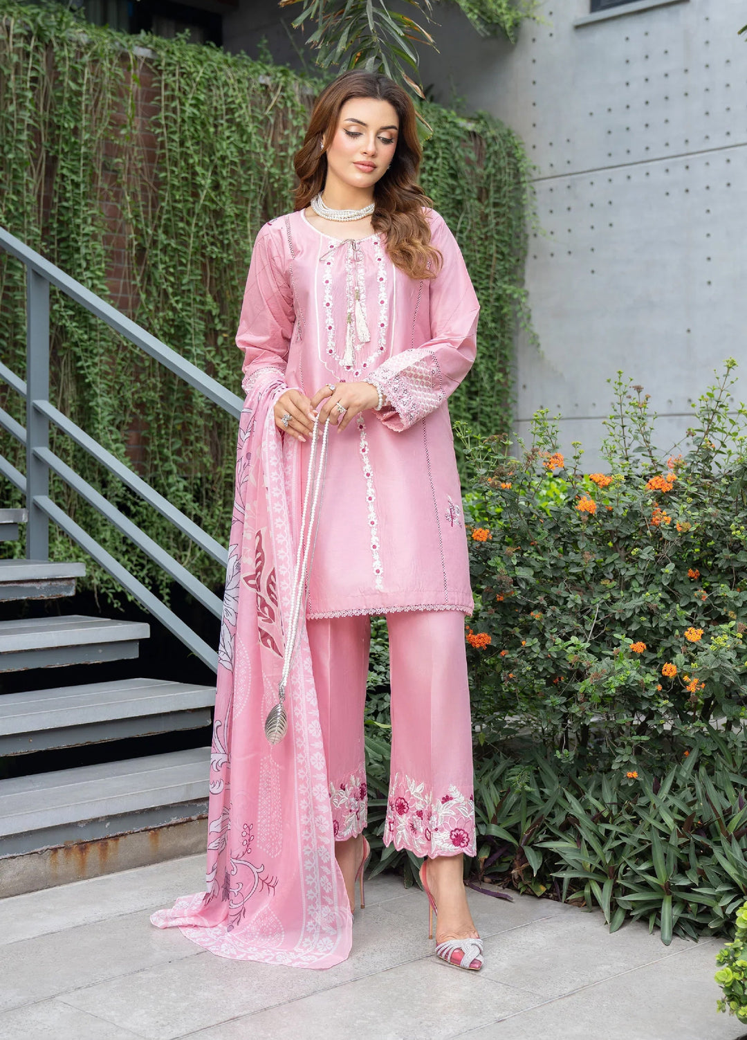 Solid Story by Panache Pret Solids Lawn 3 Piece Rosewood