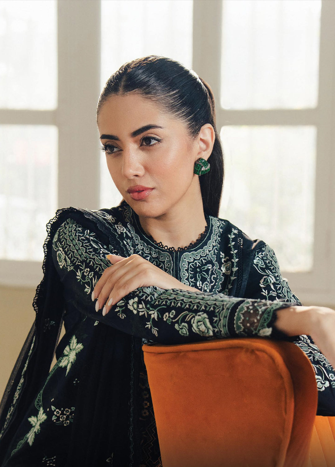 Daybreak by Afrozeh Unstitched Printkari Embroidered Lawn 3 Piece Suit AF26UDB D-7 CLOUDVEIL - Summer Collection