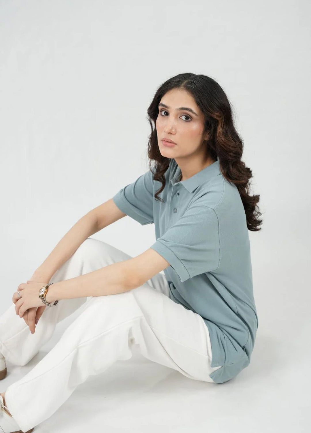 Mercato RTW Solids Cotton 1 Piece Grey Polo Shirt