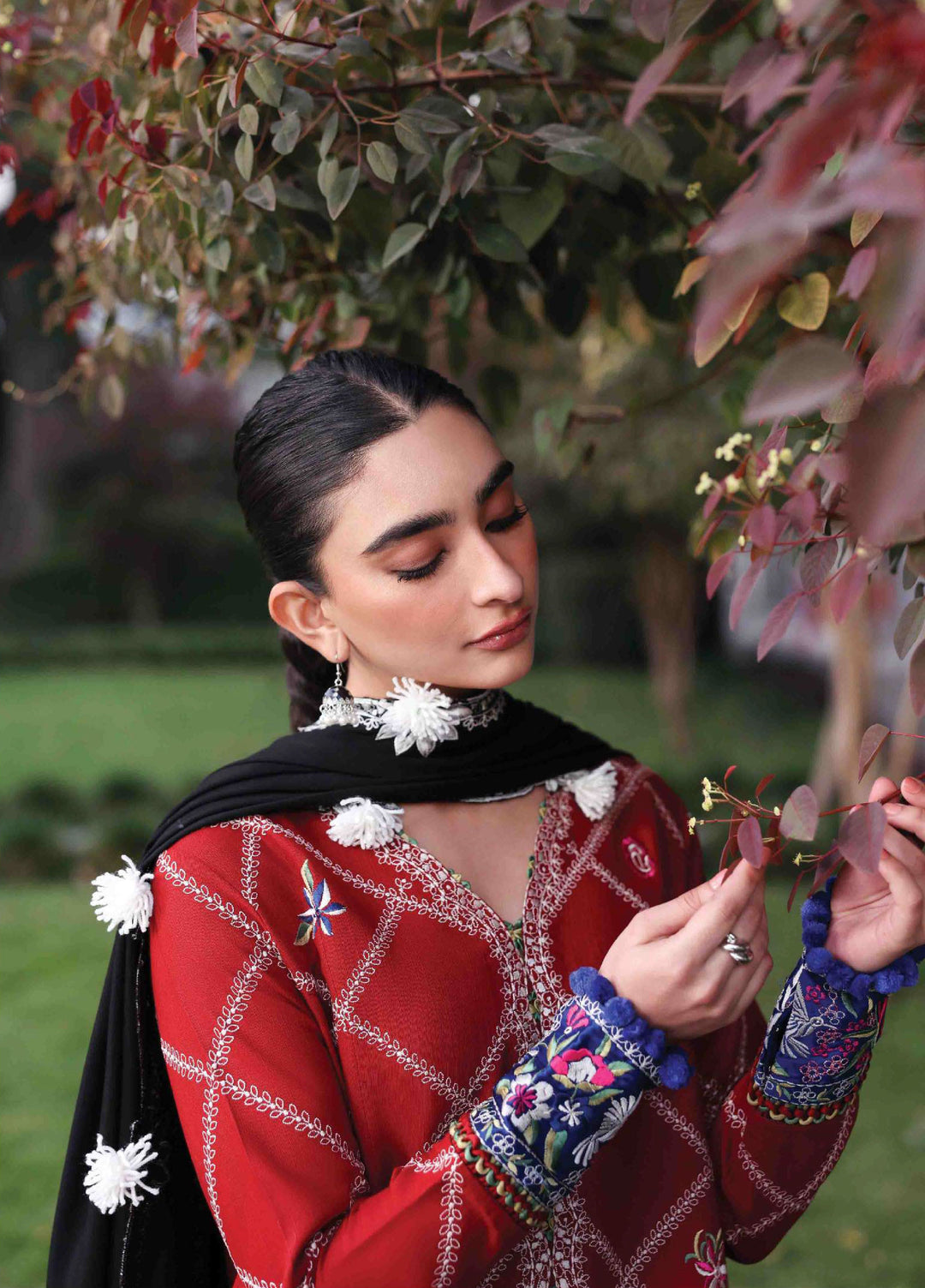 Amaris by Republic Womenswear Unstitched Luxury Shawl Khaddar Embroidered Suits 3 Piece RW25AS D-15 - Winter Collection