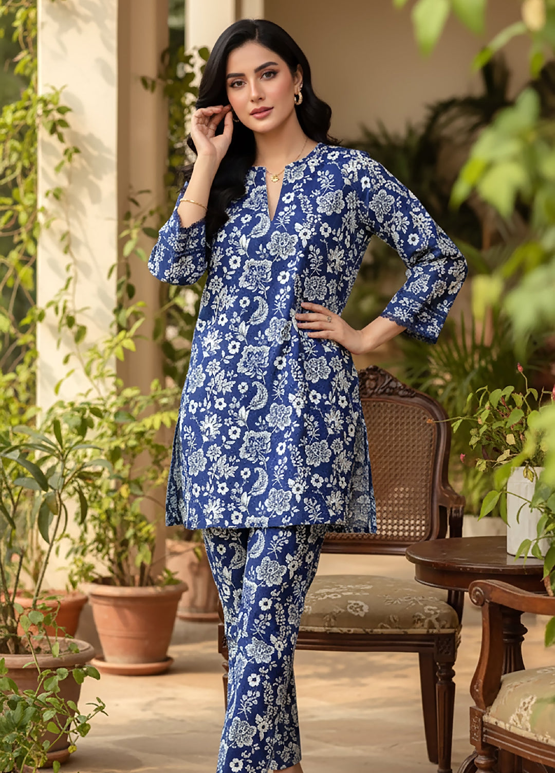 Lakhany Women Co Ord Pret Printed Cambric 2 Piece LG-IZ-0450 - Winter Collection
