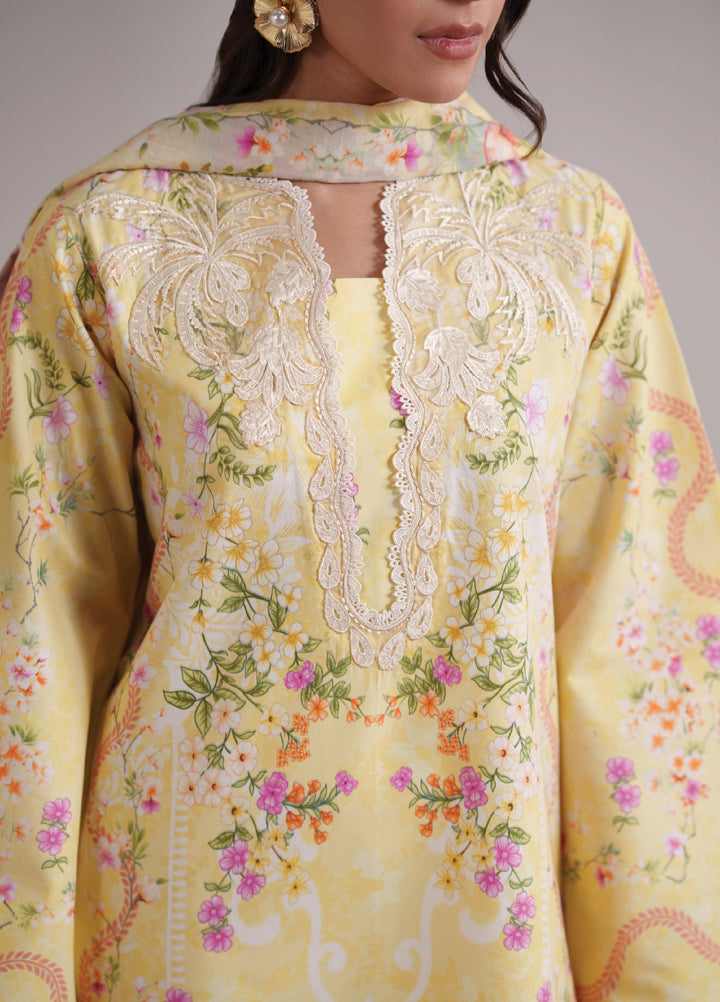 Summer Diary by Neeshay Unstitched Printed Lawn 3 Piece Suit NSH26SD Buttercup Bloom - Casual Collection
