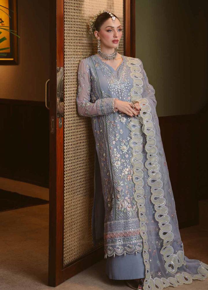 Elaya by Nureh Unstitched Embroidered Chiffon 4 Piece Suit NU26UEF NEL-94 - Festive Collection