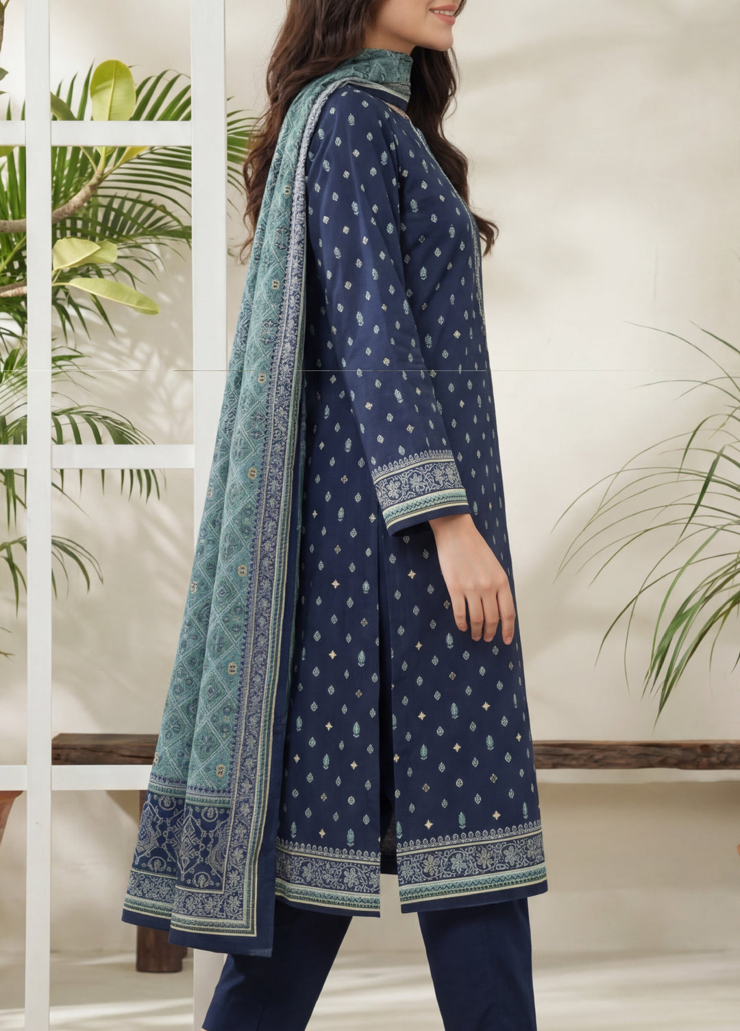 Daman by VS Textiles Unstitched Printed Lawn 3 Piece Suit VS26UDL D-02 848 - Casual Collection