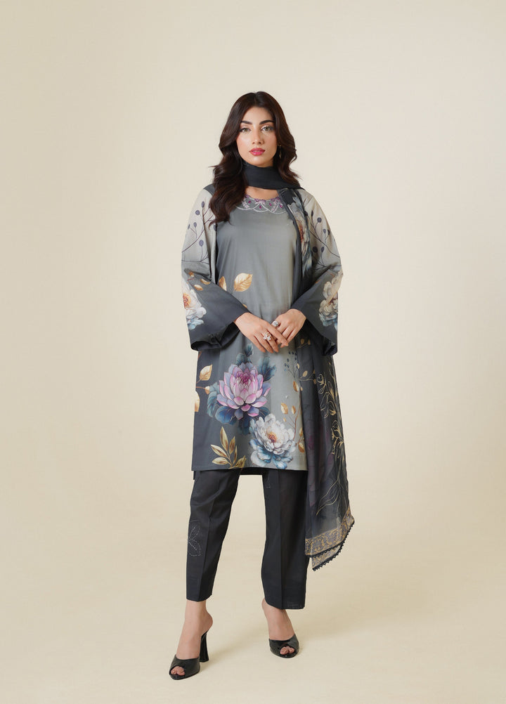 Zar e Jahan by Huma Gul Unstitched Printed Lawn 3 Piece Suit LIYANAHG-905 - Casual Collection