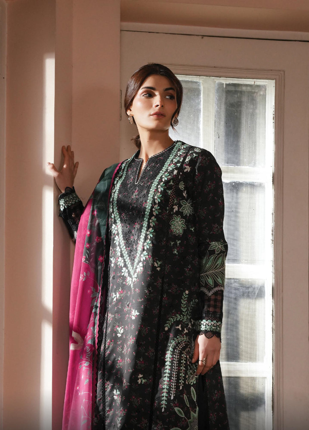 Florette by Afrozeh Unstitched Embroidered Lawn 3 Piece Suit AF26UFL D-05 FAYE - Festive Collection