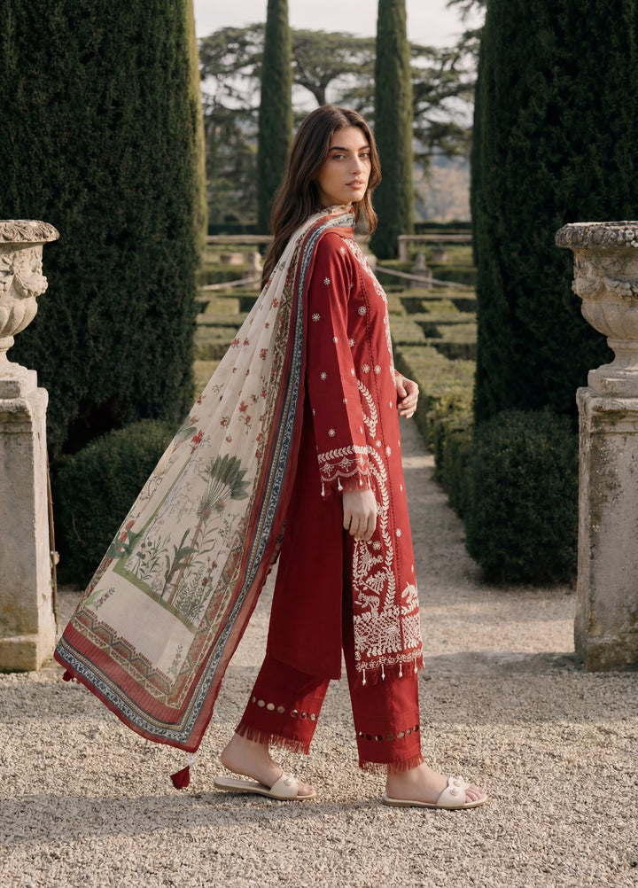 Zellbury Unstitched Embroidered Cotton 3 Piece Suit ZB26UCC WUC26E34062 - Casual Collection