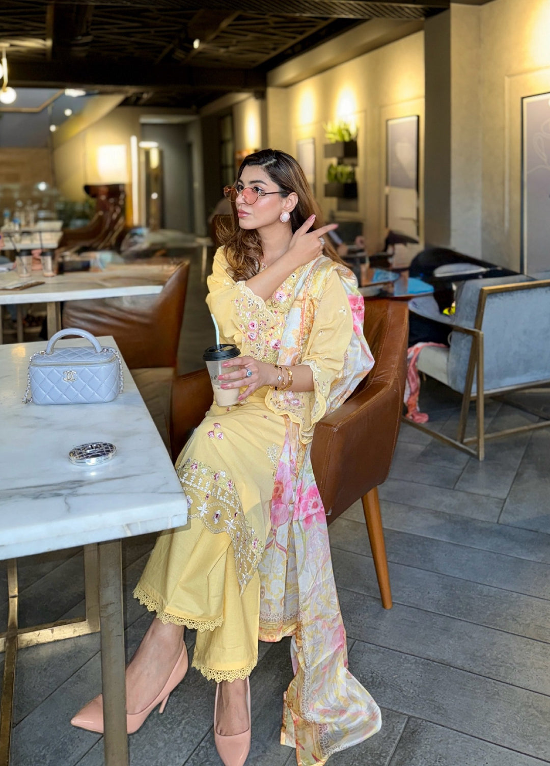 Lamhay by Dhanak Pret Swiss Voile 3 Piece DHN26PSV DC-2578 - Summer Collection
