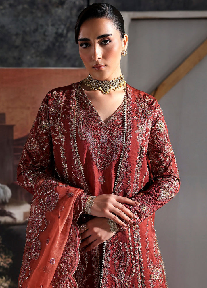 Seraphine by Zarposh Unstitched Embroidered Shisha Silk 3 Piece Suit Amorette - Wedding Collection
