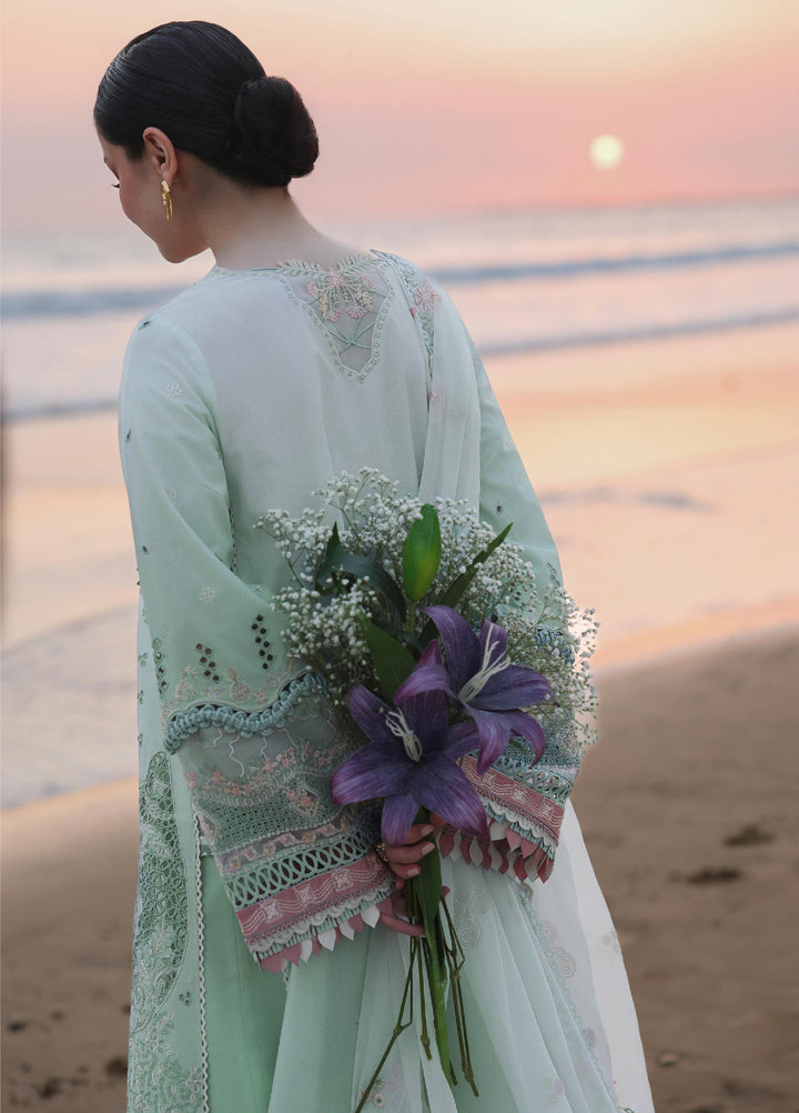 Sahil by Qalamkar Unstitched Embroidered Luxury Lawn 3 Pcs Suit QLK26US SA-05 Ayra - Summer