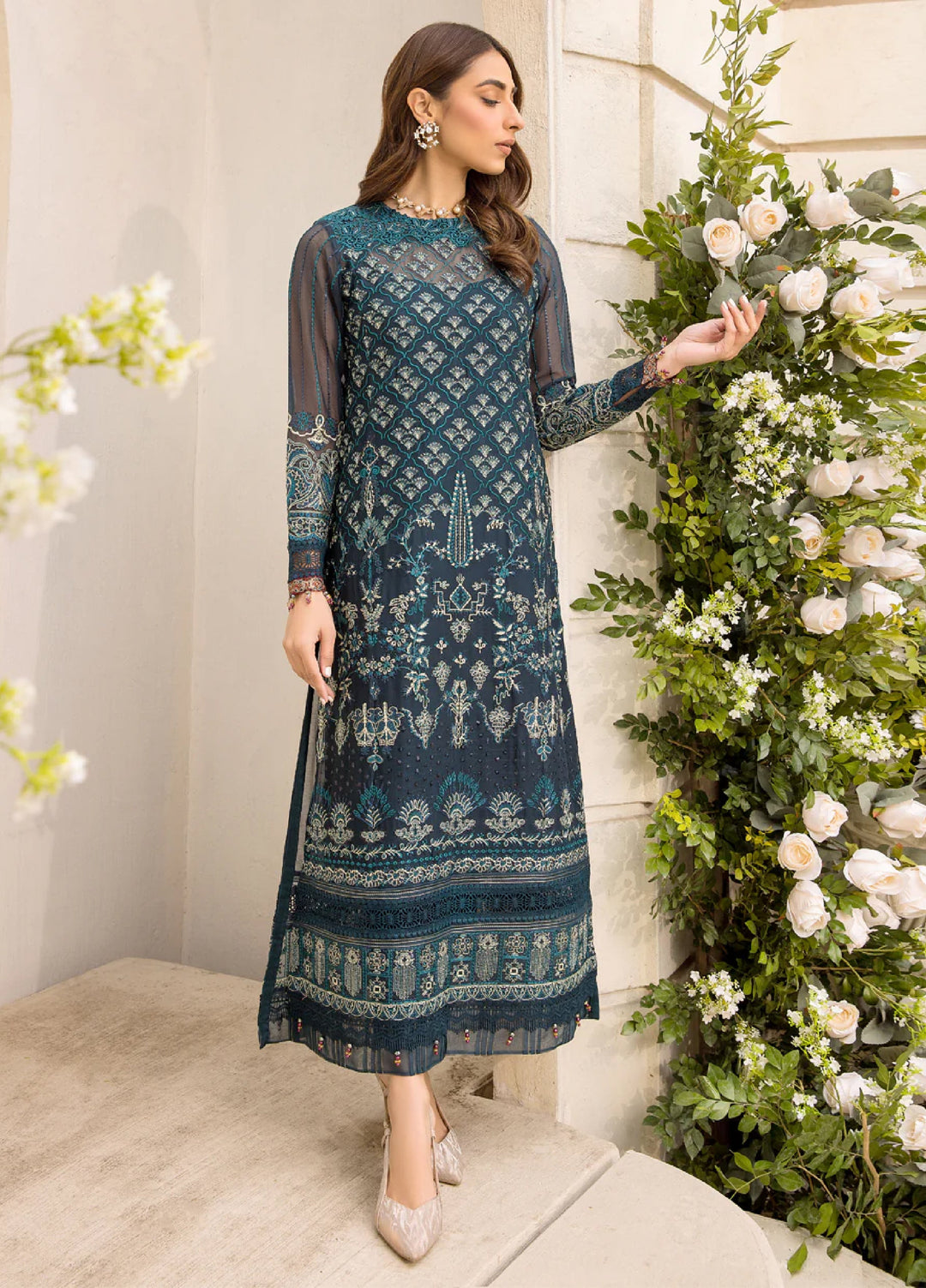 Xenia Formal Unstitched Luxury Chiffon Suits 3 Piece XE25FL Famiya - Formals Collection