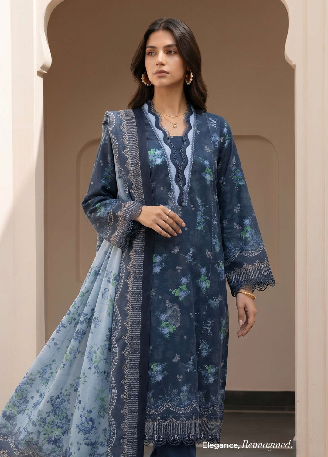 Zellbury Unstitched Printed Lawn 3 Piece Suit ZB26UCVII WUS26X38107 - Casual Collection