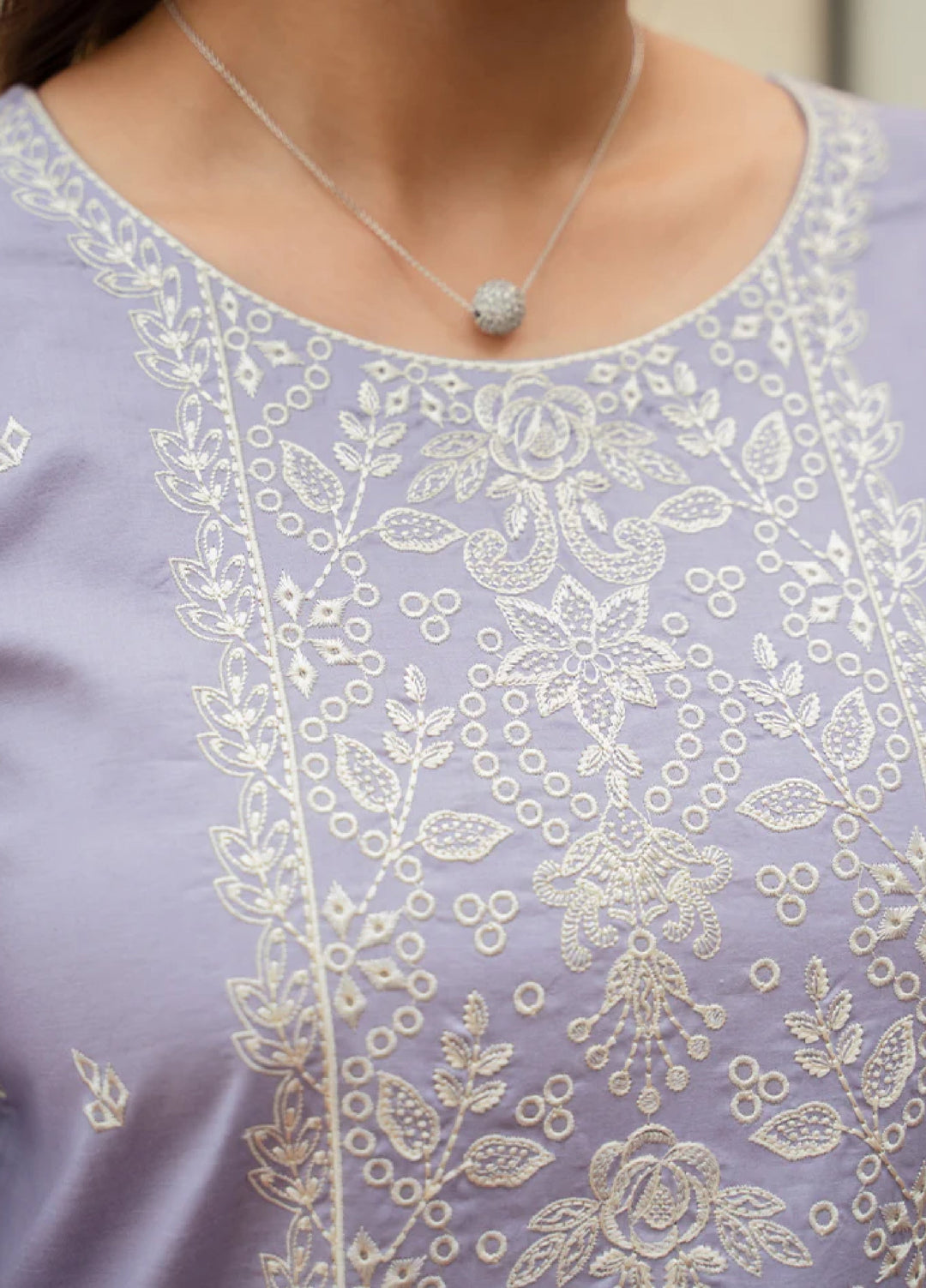 Basics by Gulaal Pret Embroidered Lawn 2 Piece DW-06 Serene Lilac - Summer Collection