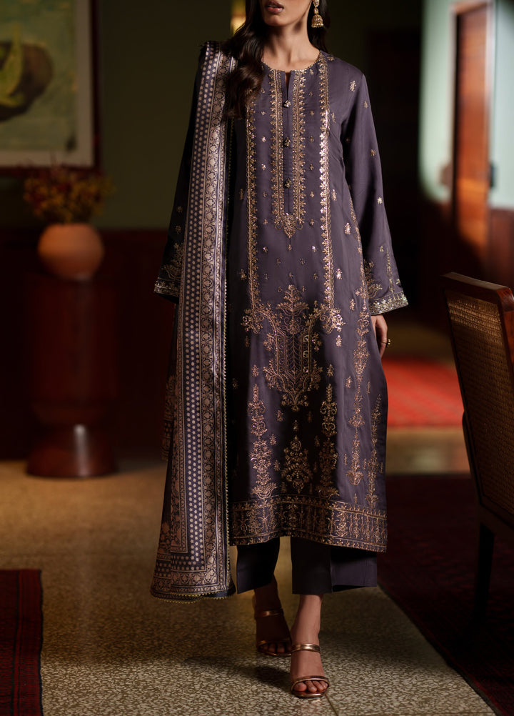 Elara by Casuallite RTW Embroidered Silk Viscose 3 Piece Suit CL26PSE D5 Noctavia - Festive Collection