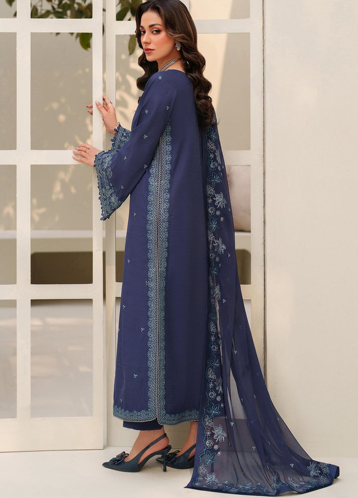 Tabeer by Zarif Unstitched Silk Embroidered 3 Piece Suit ZR26UT ZE-TS-09 ANABI - Winter Collection