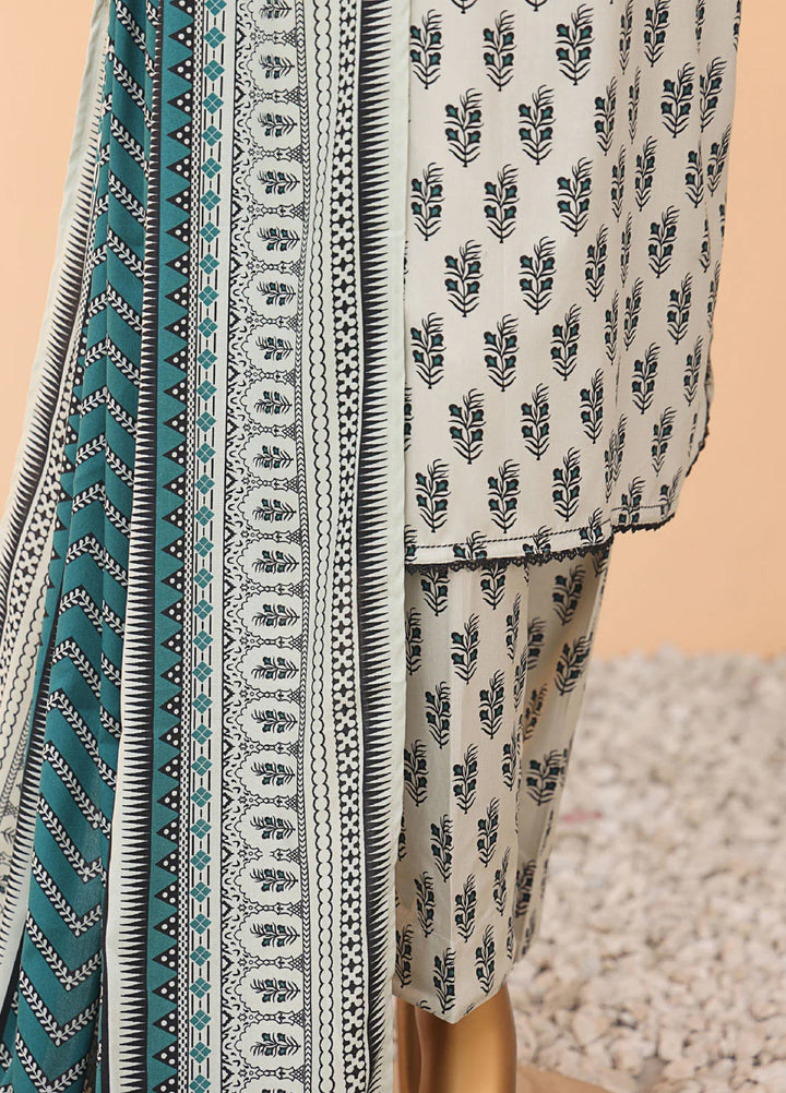 Wintry by Hz Textiles Printed Linen Suits Unstitched 3 Piece LCP-208 - Winter Collection