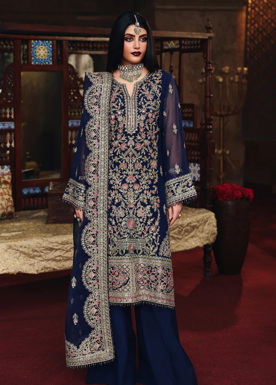 Silsila by Meeral Pret Embroidered Organza 3 Piece Nafeesa - Festive Collection