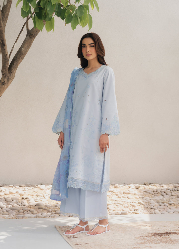 Eclat Premium by Seran Unstitched Embroidered Lawn 3 Piece Suit SN26ULE Eloire D-02 - Summer Collection