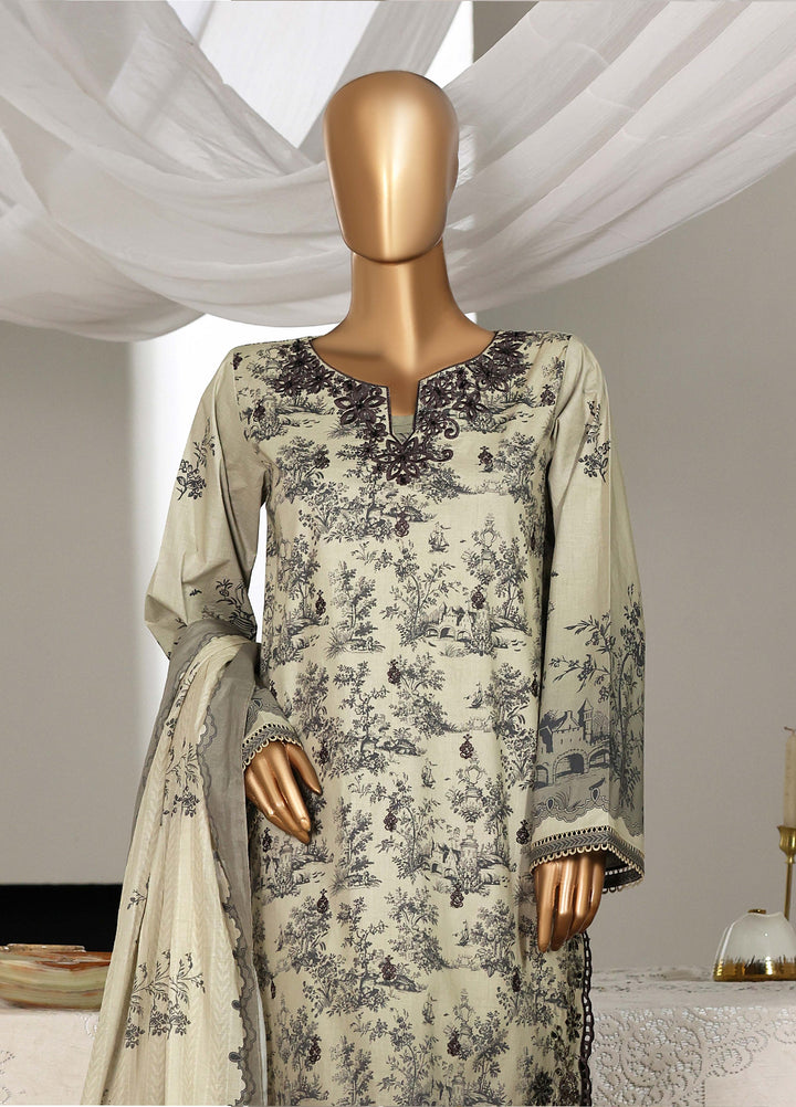 Guldozi by HZ Textiles RTW Embroidered Lawn 3 Piece Suit CPE-3P-027 - Summer Collection