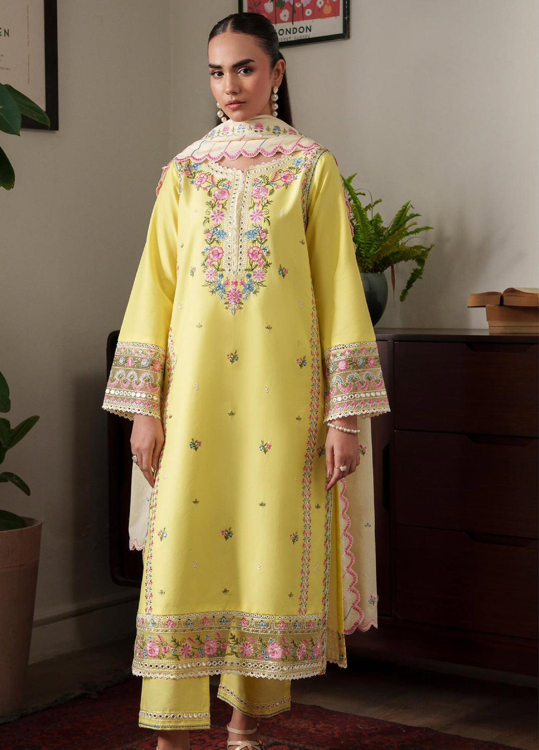 RajBari Women RTW Embroidered Lawn 3 Piece Suit RB26PLE Reya 08 - Eid Collection