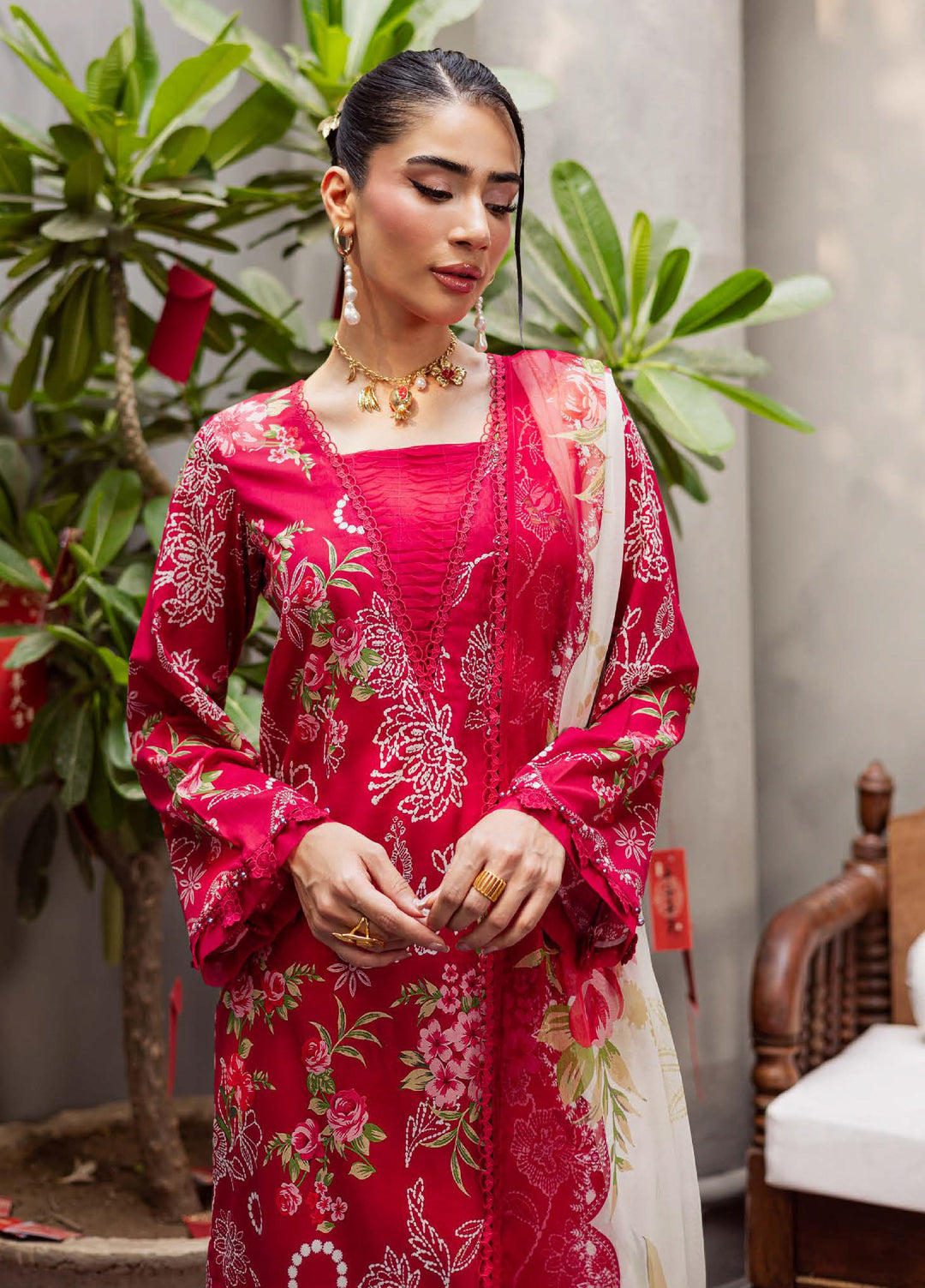 Signature Prints by Nureh Unstitched Printed Lawn 3 Piece Suit NU26USL SP-160 - Summer Collection