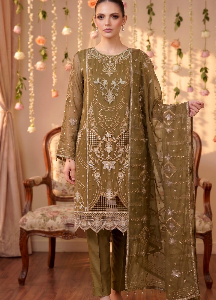Anaya Noor by Zebtan Unstitched Embroidered Chiffon 3 Piece Suit ZB26UAC AN 03 - Festive Collection