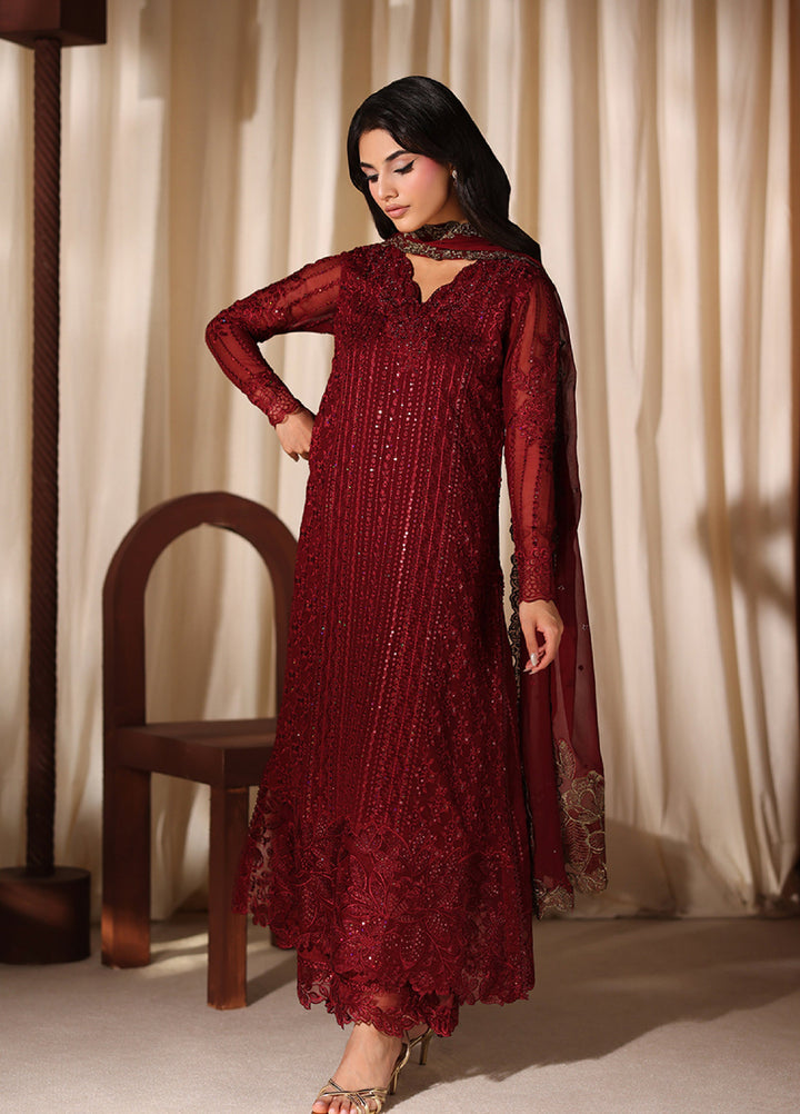 Azure Unstitched Embroidered Chiffon 3 Piece Suit AZ26ULC Cherry Blossom - Festive Collection
