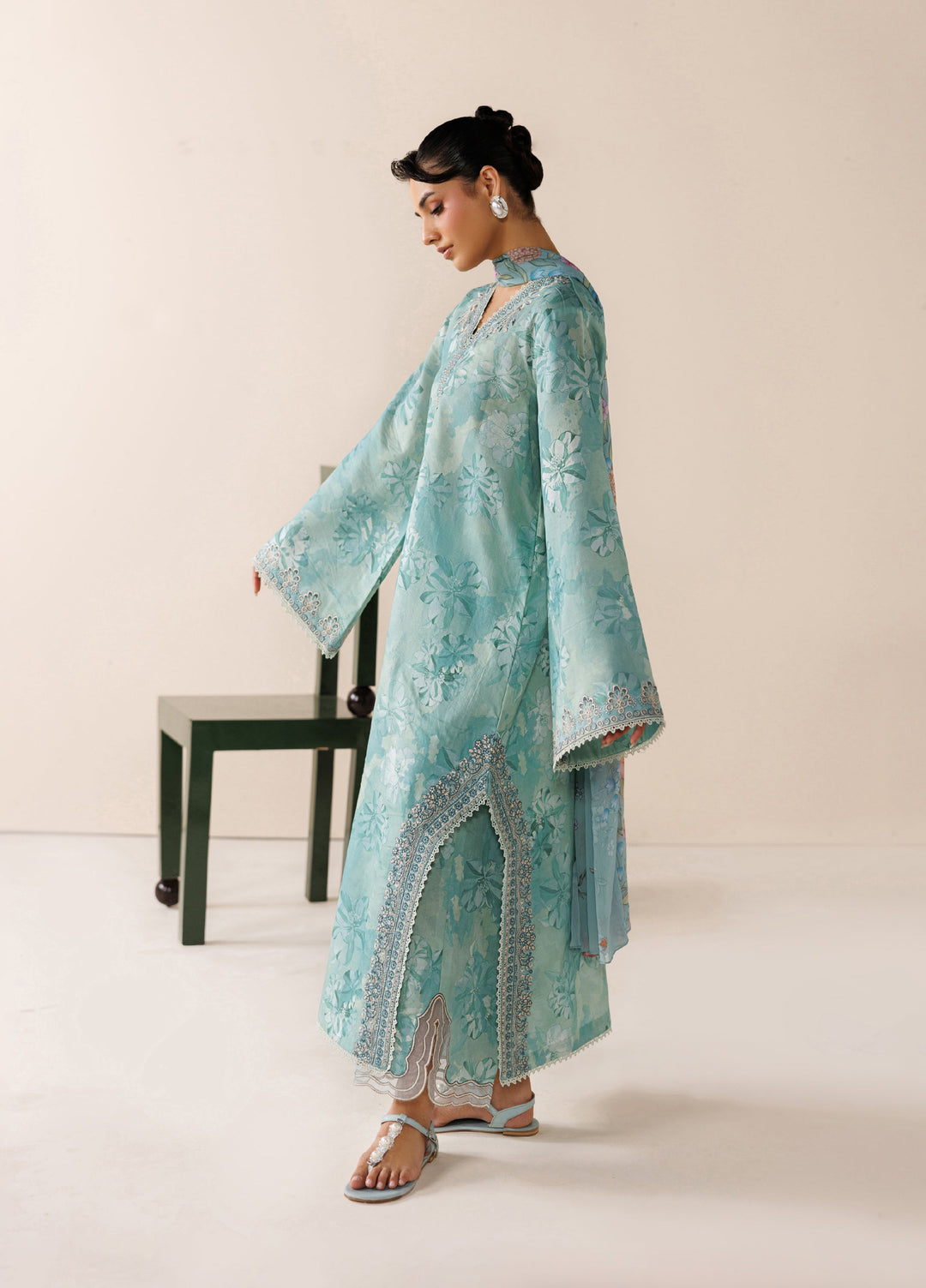 Azzal Unstitched Printed and Embroidered Lawn 3 Piece Suit AZL26UPL AZL-137 - Summer Collection