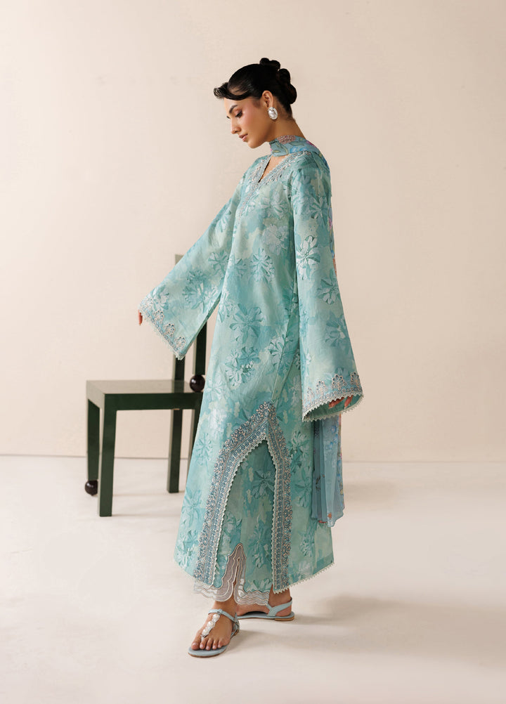 Azzal Unstitched Printed and Embroidered Lawn 3 Piece Suit AZL26UPL AZL-137 - Summer Collection