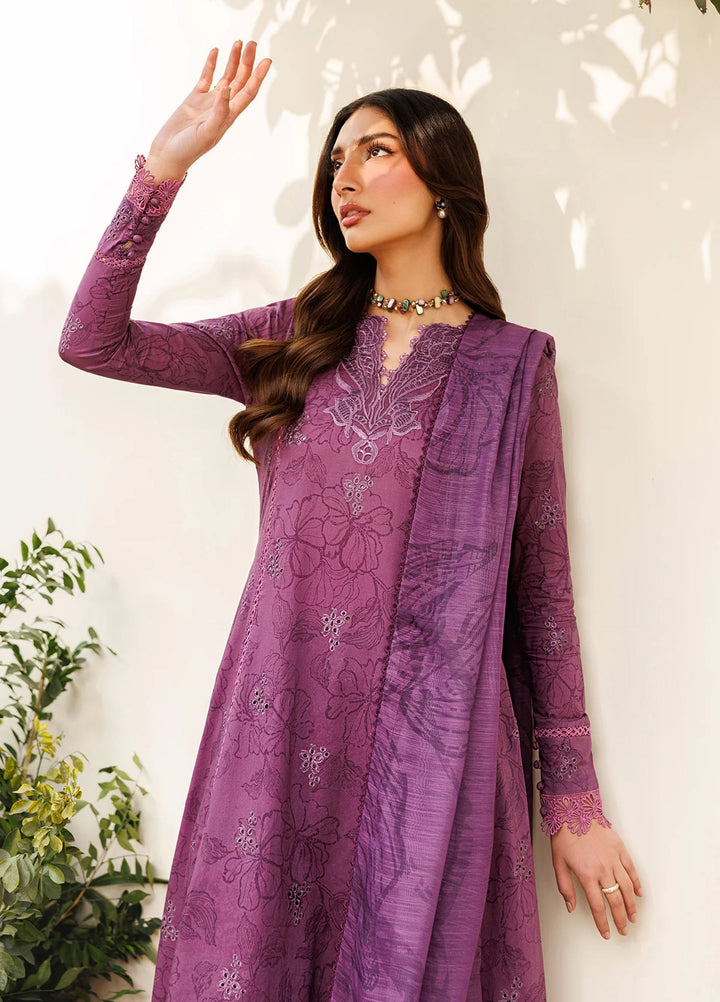Amani by Zarif RTW Embroidered Lawn 3 Piece Suit ZR26PAL Tiren - Eid Collection