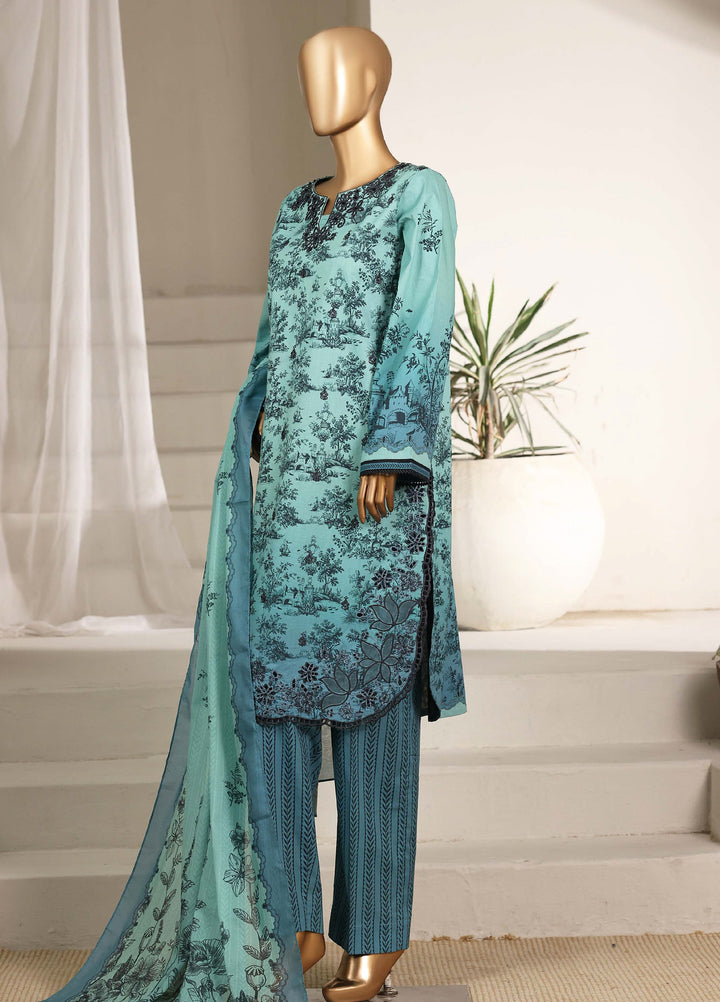 Guldozi by HZ Textiles RTW Embroidered Lawn 3 Piece Suit CPE-3P-026 - Summer Collection
