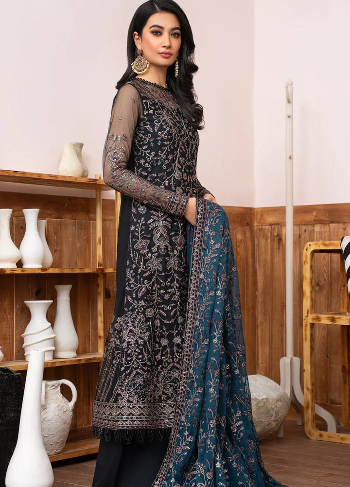 Zarif Women Unstitched Embroidered Net 3 Piece Suit ZR26UFC ZLM 02 ZIMMEL - Festive Collection
