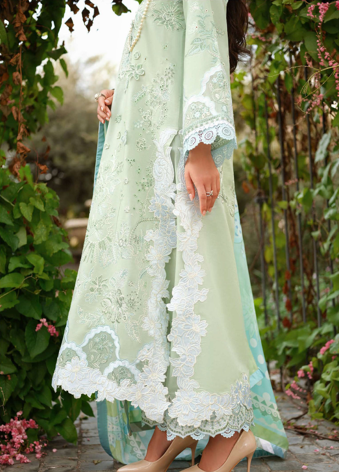 AMoi by Mushq Unstitched Embroidered Luxury Lawn 3 Piece Suit MU26AHL D-14 Love Escape - Summer Collection