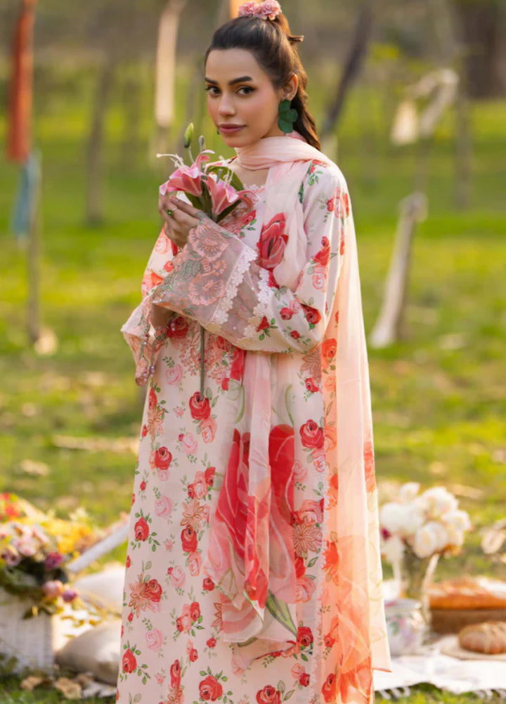 Eden Garden by Humdum Unstitched Embroidered Lawn 3 Piece Suit HB26UED D-01 - Summer Collection