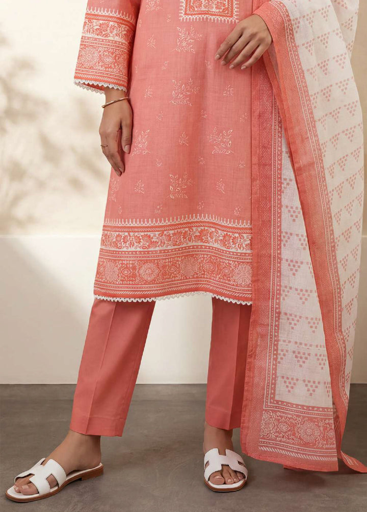 Zellbury Women RTW Printed Slub 3 Piece Suit ZB26RLC WPS2631956 - Casual Collection