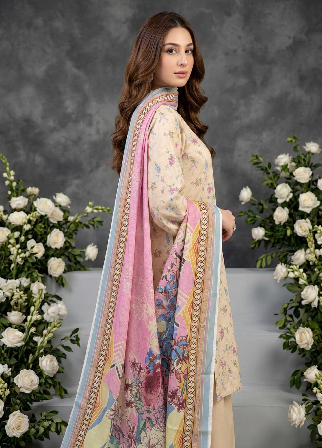 Salina Dobby by Regalia Textiles Unstitched Printed Lawn 3 Piece Suit RG26UPS D-06 - Casual Collection