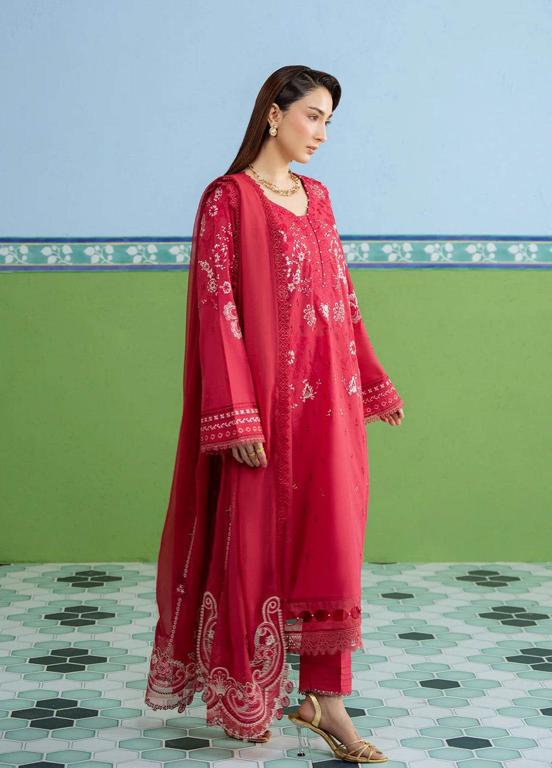 Core by Daria Clothing Unstitched Embroidered Lawn 3 Piece Suit DC26UCL DA-77 - Summer Collection