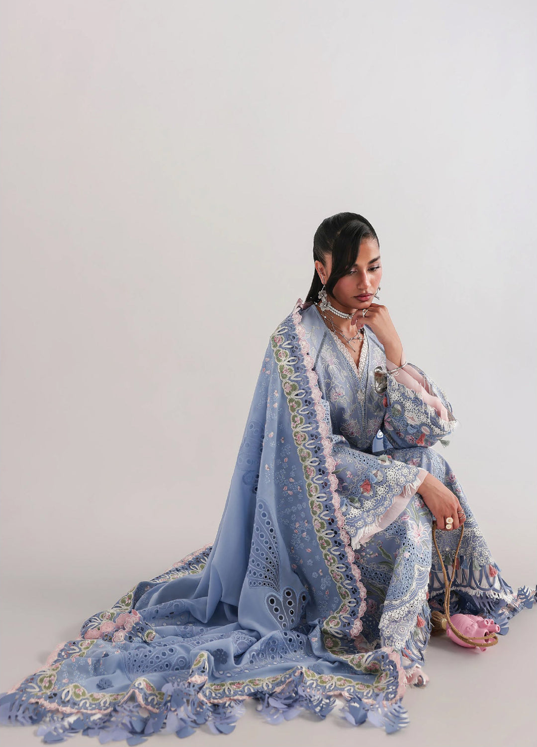 Suffuse Unstitched Embroidered Lawn 3 Piece Suit SSY26ULE Elani - Eid Collection