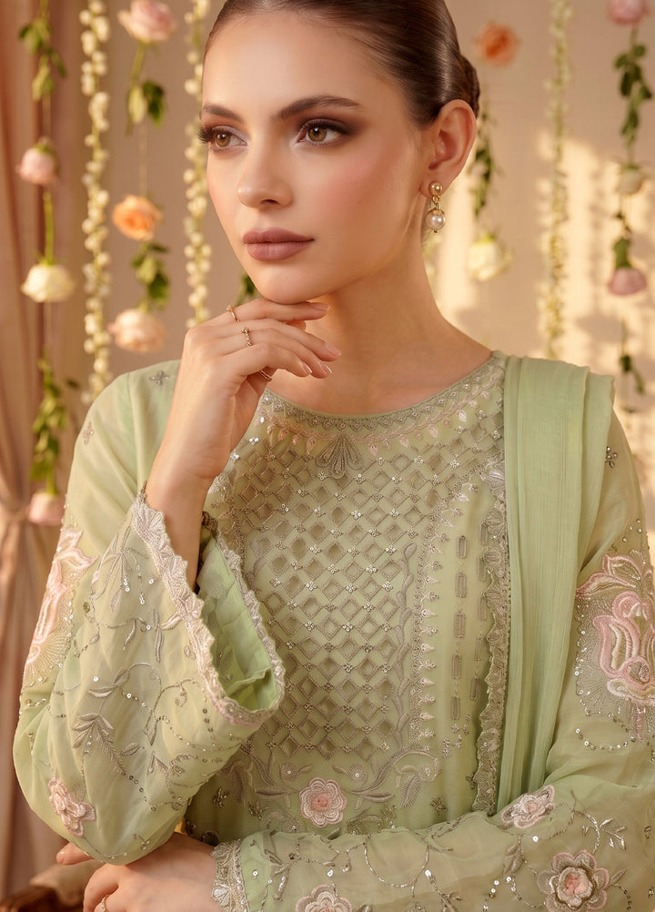 Anaya Noor by Zebtan Unstitched Embroidered Chiffon 3 Piece Suit ZB26UAC AN 01 - Festive Collection
