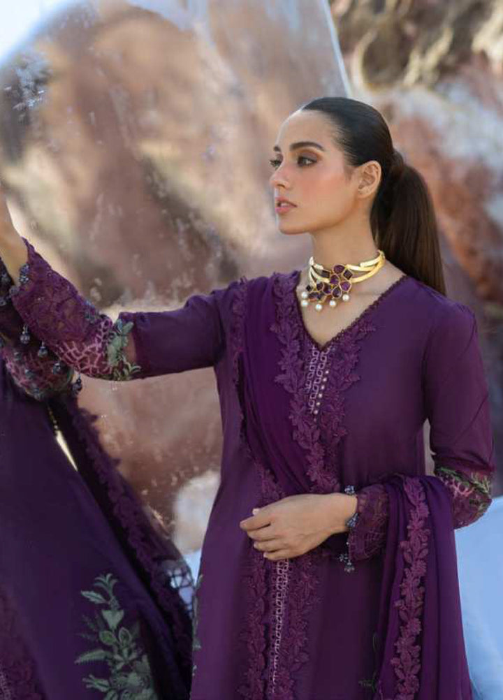 Mahiymaan by Al Zohaib Unstitched Embroidered Luxury Lawn 3 Piece Suit AZ26UM D-7 - Festive Collection