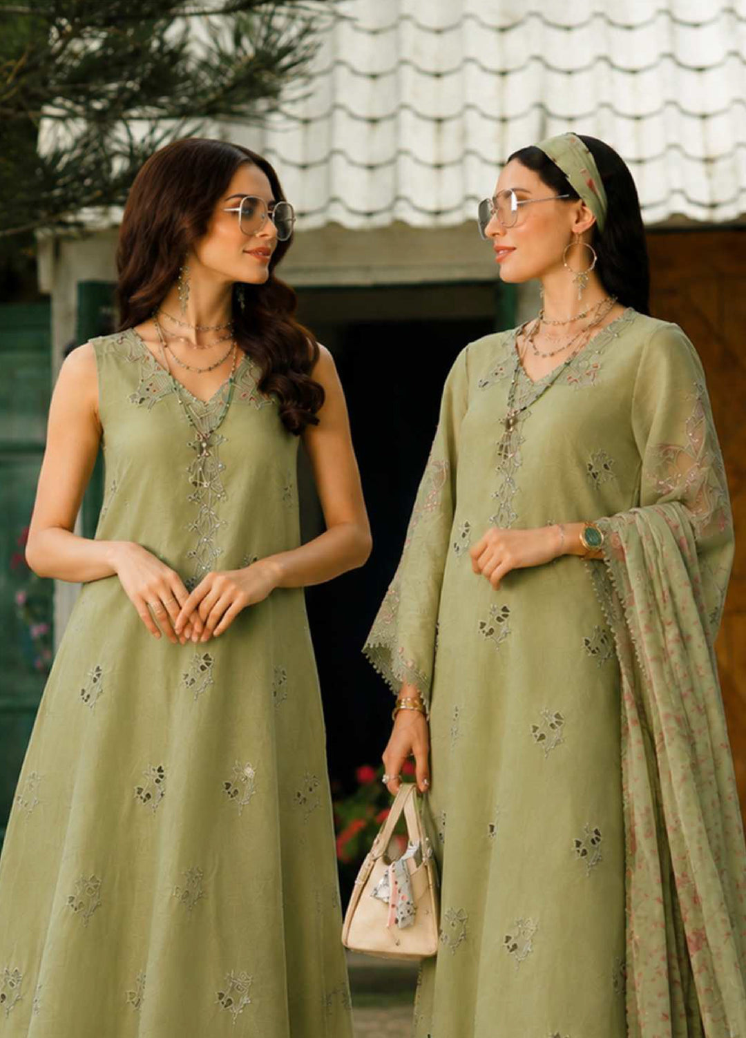 Noor Luxe by Saadia Asad Unstitched Embroidered Lawn 3 Piece Suit SA26ULNE D12 - Eid Collection