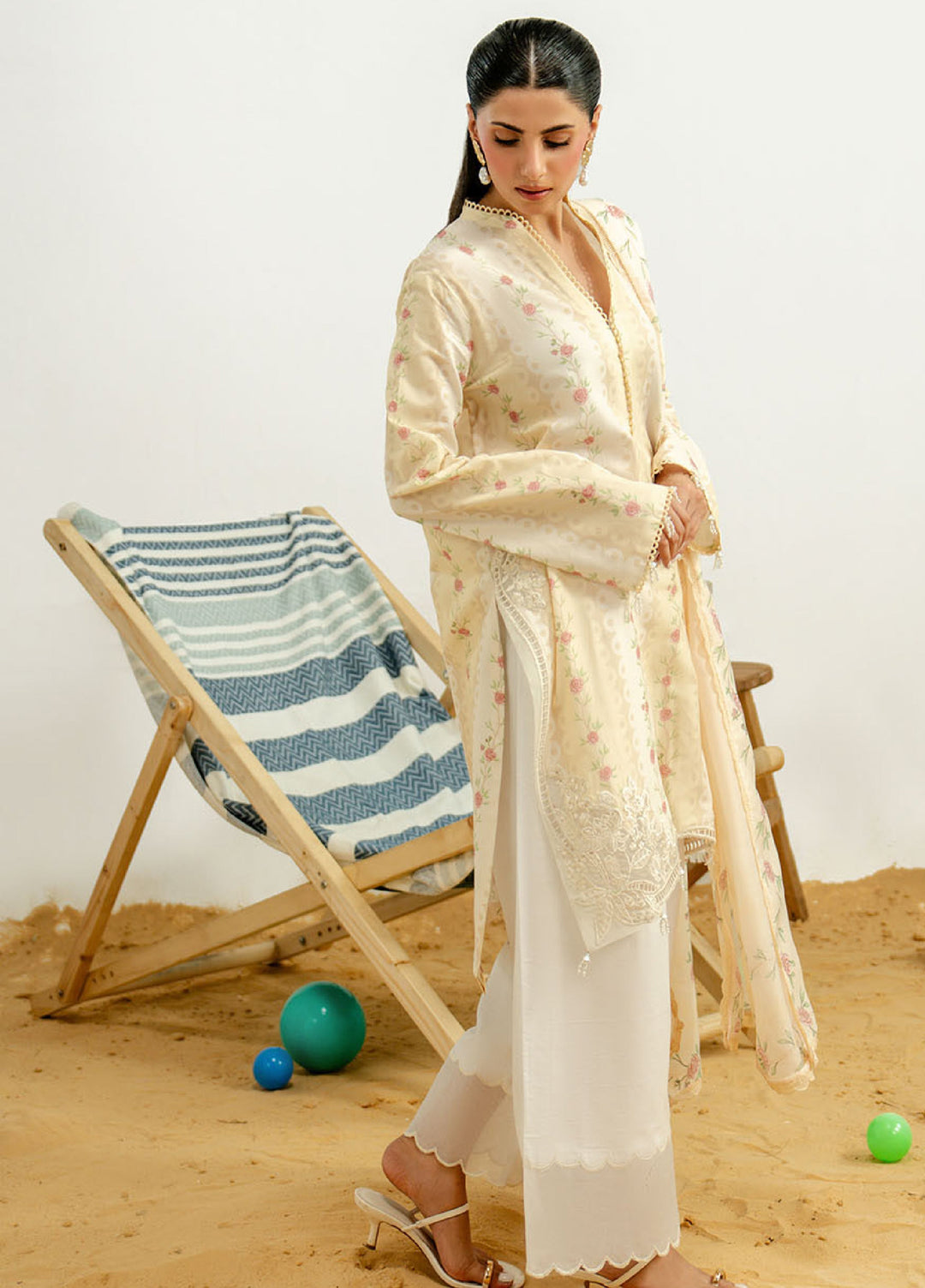 Sundaze by Zarposh Unstitched Printed Lawn 3 Piece Suit ZR26USL LUNELLE - Festive Collection