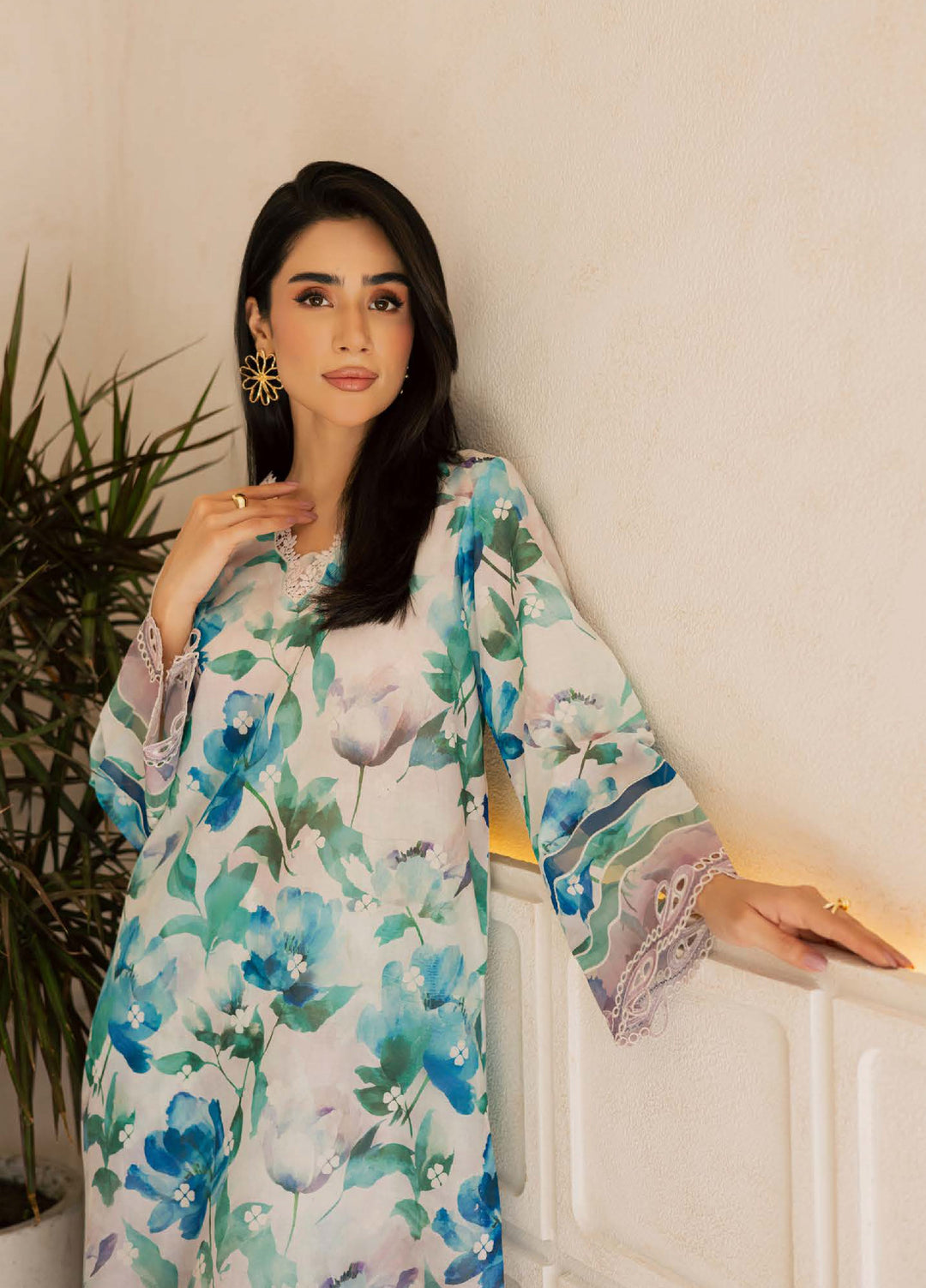 Ballerina by Nureh Unstitched Chikankari Embroidered Lawn 2 Piece Suit NU26UBCL NU2-210 - Summer Collection