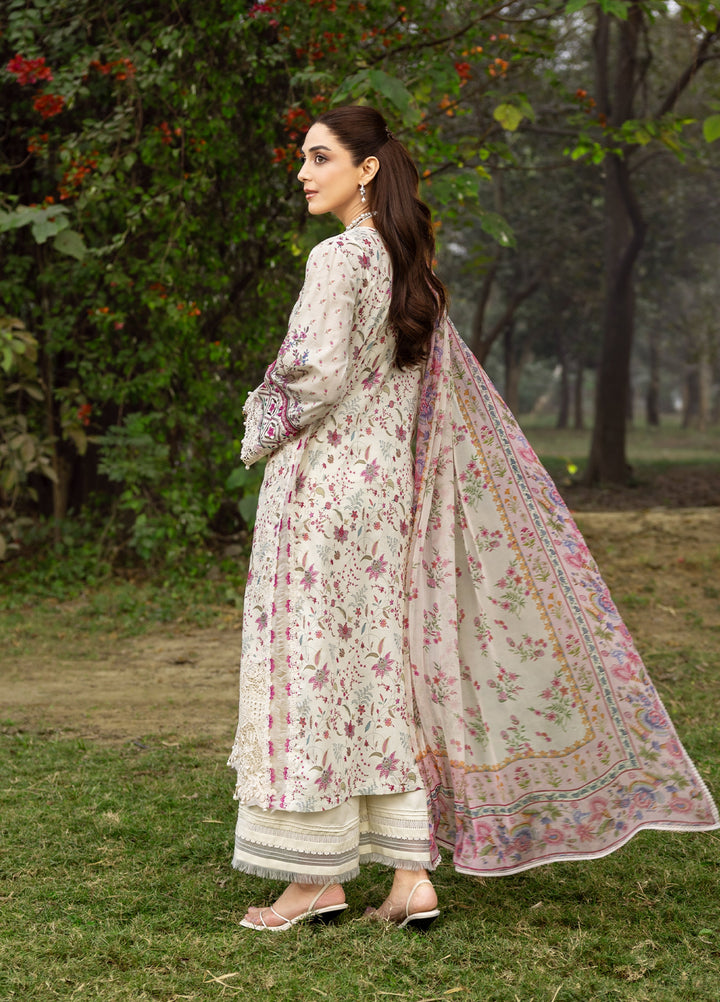 Elaf Premium Chikankari Unstitched Printed Lawn 3 Piece Suit EL26UPC ERC 5A MEHR - Summer Collection