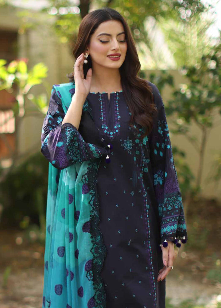 Combination by Charizma Unstitched Embroidered Luxury Lawn 3 Piece Suit CHR26UC CC6-01 - Summer Collection