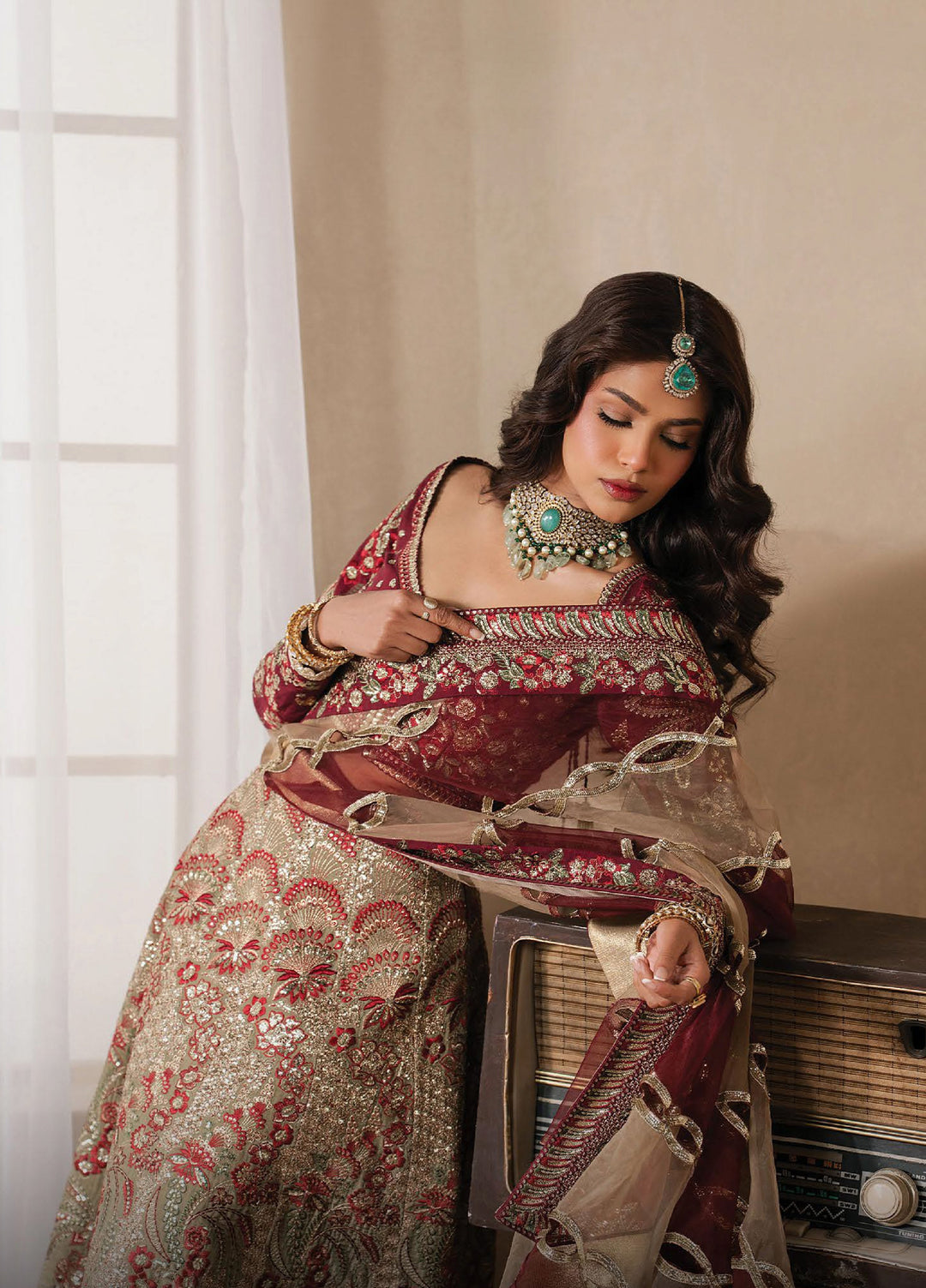 Qurbat by Ayzel Unstitched Embroidered Silk 3 Piece Suit AAF26UQ D-5 Mulaaqat - Festive Collection