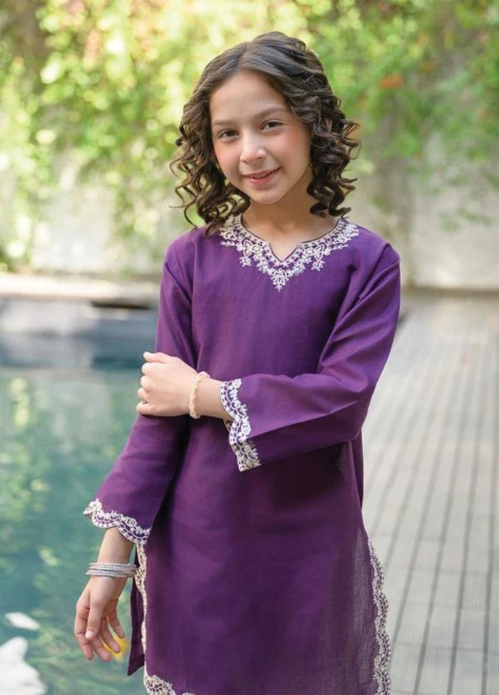 Fresh Birds Kids RTW Embroidered Lawn 2 Piece Suit Elan-FB-10 - Casual Collection